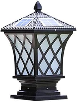 ZHTY Europäische Retro Solarbetriebene Säulenleuchte IP55 Wasserdichtes