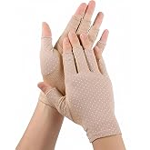 Women Sunblock-Fingerless Gloves UV-Sun-Protection Driving Non-Slip Gloves