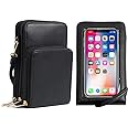Borivilla Crossbody Cellphone Purse Women Touch Screen Bag RFID Blocking Wallet Handbag Shoulder Strap