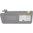 NHILES Left Driver Side Sun Visors Compatible with Toyota Tacoma 2005-2015 Without Light #74320-04181-B1 Grey
