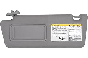 NHILES Left Driver Side Sun Visors Compatible with Toyota Tacoma 2005-2015 Without Light #74320-04181-B1 Grey