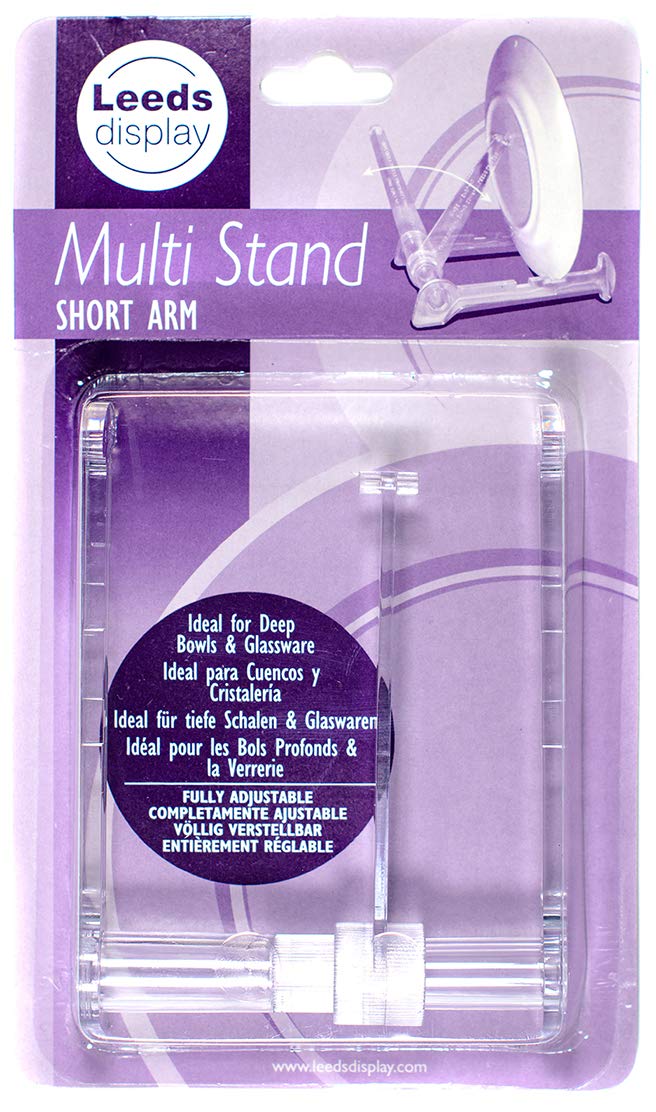 Leeds Display : MPSHCL : Multi Stand : Clear : Short Arm : Deep Bowl, Dish, Crystal Support