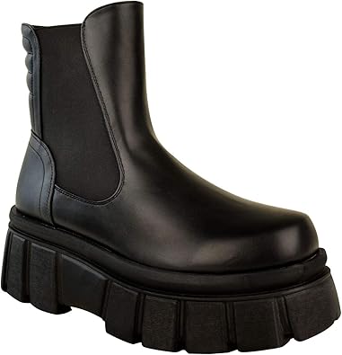 faux leather chelsea boots womens