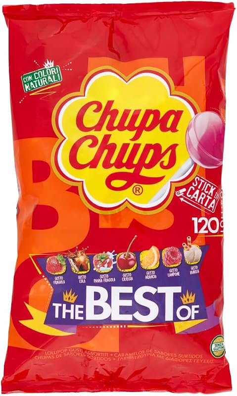 The Best Of, Lollipop, Gusto Frutti Assortiti, Busta da 120 Lecca Lecca, Ottime da condividere con Amici, Regalo Fine Festa