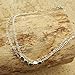 Wcysin Multi-Layer Silver Ankle Chain Bracelet for Women and Teen Girls