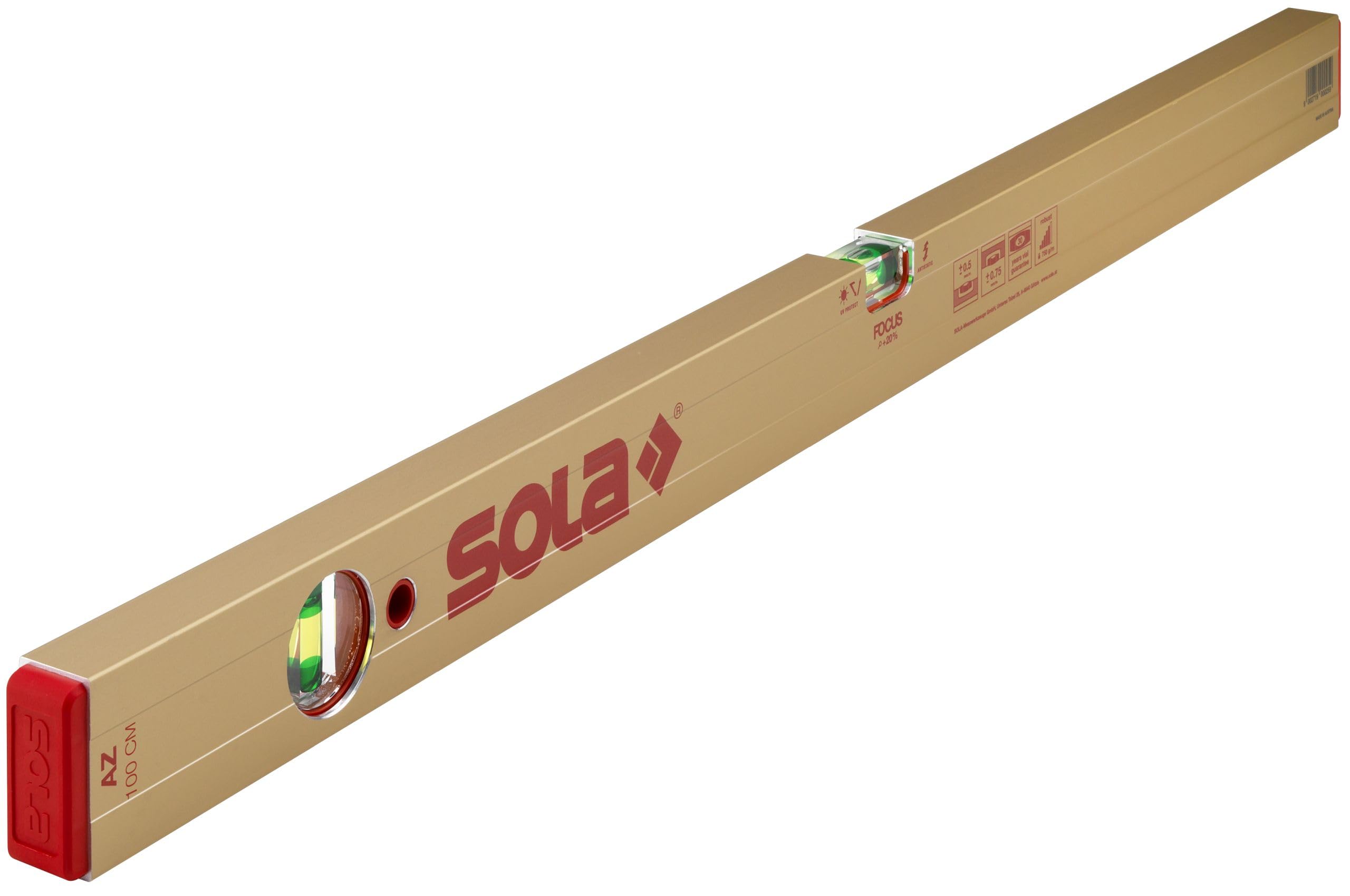 Sola 1161301 "AZ 100" Spirit Level, Gold, 100 cm