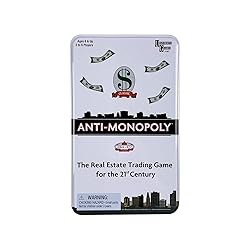 Anti-Monopoly Game Tin Travel by University Games