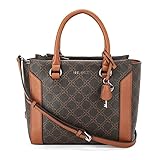 Nine West Hewes Satchel Brown Logo One Size