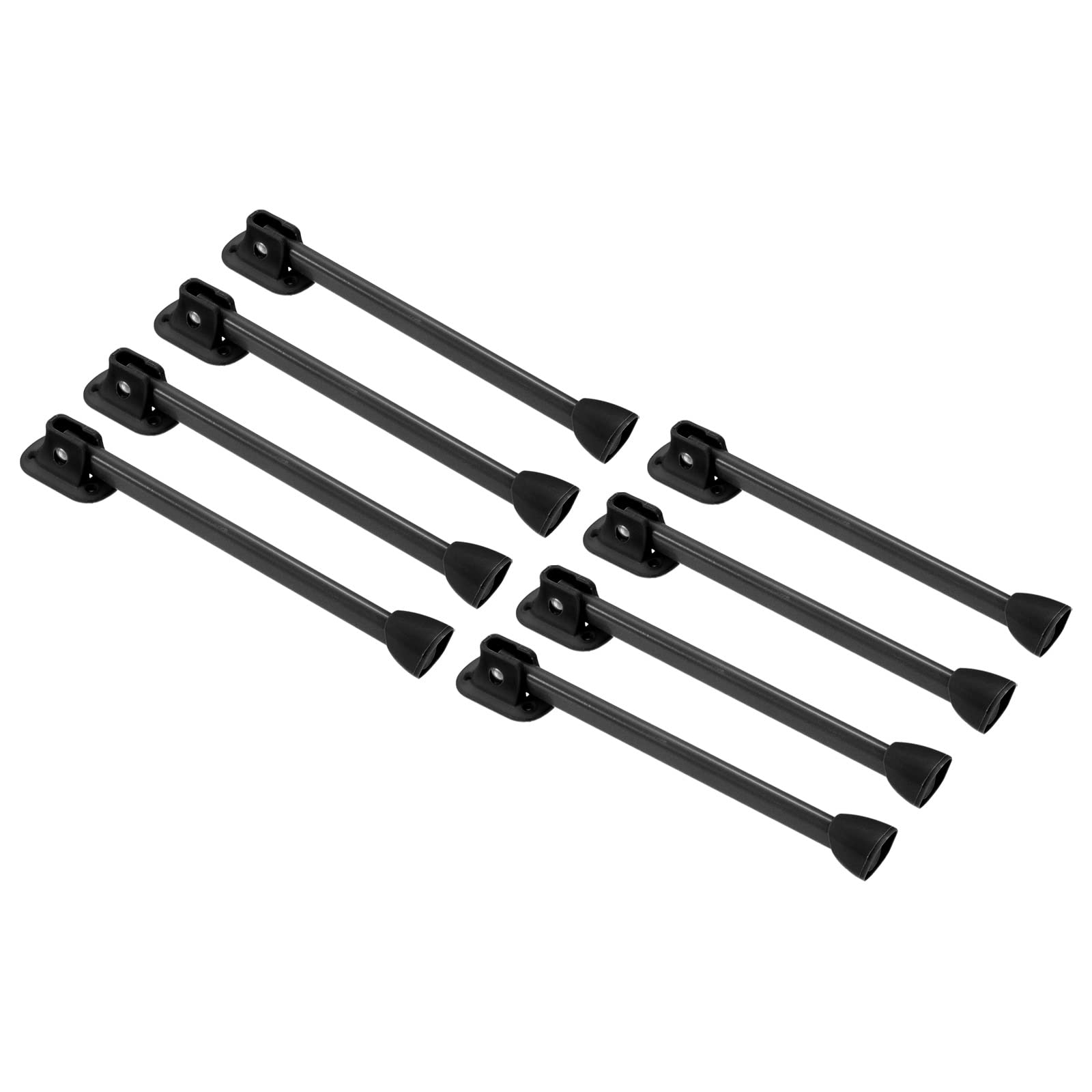 PATIKIL Folding Table Legs, 8 Pack 10.2" Length Foldable Anti-Slip Bed Tables Leg Replacement, Black