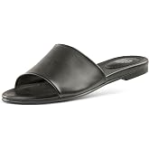 JATAREA Women&rsquo;s Slip-On Flat Sandals with Round Open Toe | Dressy Summer Slides for Women