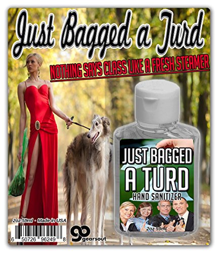 Just Bagged a Turd Hand Sanitizer Gel for Dog Owners - Dog Gifts Stocking Stuffers for Dog Lovers Funny Poop Gag Gifts Pick Up Poop Funny Dog Gifts Funny Sanitizer for Dog Lovers Dog Walk Bags