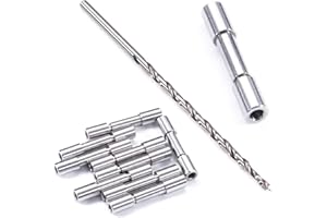 EZSMITH Corby Bolt Fasteners (10 Pack) with Step Drill for DIY Handles & Knife Handle Repair - USA Size (0.156 x 0.120 x 0.9 Inch) - (Stainless Steel) - for Full Tang Knives
