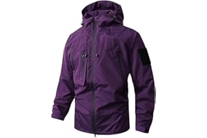 ZEFOTIM Mens Work Jacket Military Tactical Mens Winter Coat Workout Jacket with Hood