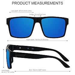 LYZOIT Square Sunglasses for Men Women Polarized