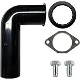 Garbage Disposal Drain Elbow Replacement Kit,Garbage Disposal Drain And Gasket Kit for Waste King,with 1.5" Elbow, Flange, Gasket, and Two Screws
