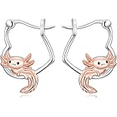 Lypic Animal Earrings 925 Sterling Silver Animal Heart Hoop Dangle Earrings Cute Animal Earrings Jewelry Gifts for Women