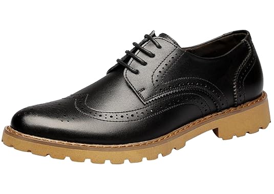 CUEVAS Men's Classic Modern Oxford Wingtip Lace Dress Shoes