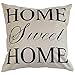 Fprqlyze Cotton Linen Square Decorative Throw Pillow Case Cushion Cover 18