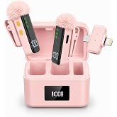 SHUMAVA 2 Mini Wireless Microphones for iPhone/Android, AI Noise Reduction | Plug &amp; Play, 20H Battery with Charging Case, Portable Clip-On Lavalier Mic for Content Creators, Podcast, Streaming, Vlogging