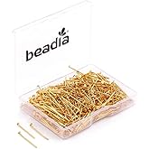 BEADIA Head Pins Gold for DIY Jewelry Making 20mm 500pcs