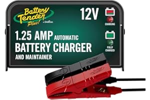 Battery Tender Plus 12V Battery Charger and Maintainer: 1.25 AMP Powersport Battery Charger and Maintainer for Motorcycles, A