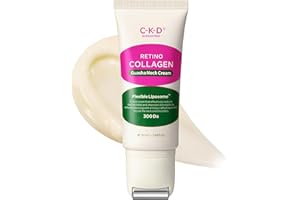 CKD GUARANTEED CKD Retino Collagen Gua Sha Neck Cream - Firming Cream for Neck and Jawline Tightening, Lifting, and Wrinkle Reduction with Stainless Steel Roller. Korean Skin Care,1.69 fl oz.