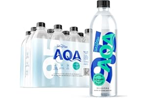 Talking Rain AQA Alkaline Ionized Bottled Water, 9.5 pH, with Electrolytes and Minerals Added for Taste, 20 fl oz Bottle (Pack of 12)