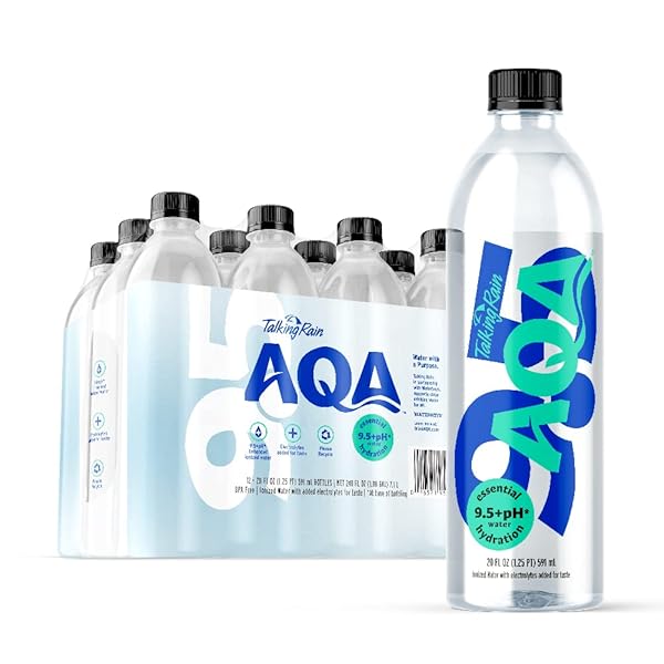 TALKING RAIN AQA ALKALINE IONIZED BOTTLED WATER, 9.5...