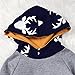 2PCs Baby Deer Print Hoodies with Pocket Top + Striped Long Pants Autumn Outfit Set (0-6M(Tag70), Grey&Yellow)
