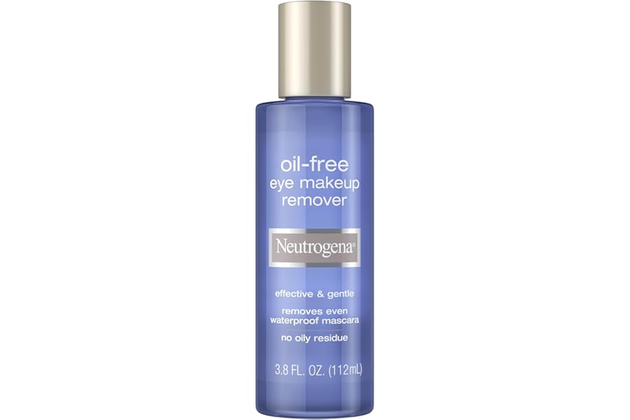 Neutrogena Gentle Oil-Free Eye Makeup Remover & Cleanser for Sensitive Eyes, Non-Greasy Makeup Remover, Waterproof Mascara Remover, Dermatologist & Ophthalmologist Tested, 3.8 fl. oz