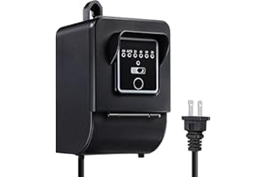 LEONLITE 120W Outdoor Low Voltage Landscape Transformer, 120V AC to 12V AC Transformer with Countdown Timer and Photocell Light Sensor, ETL Listed, IP65 Waterproof, for Outdoor Spotlight Pathway Light