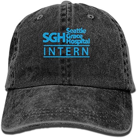 SKXJ0IOAI Seattle Grace Intern - Hospital TV Show Hat Snap-Back Hip-Hop Cap Baseball Hat Head-Wear Cotton Trucker Hats Black