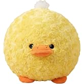 Pet Lou 8 Inch Yellow Duck Ball Squeaky Plush Dog Toy | Crinkle, Grunter
