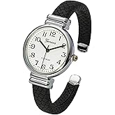 NYKKOLA Classic Small Face Crystal Bracelet Watches Snake Style Band Slim Case Women's Bangle Cuff Watch Quartz Wristwatch