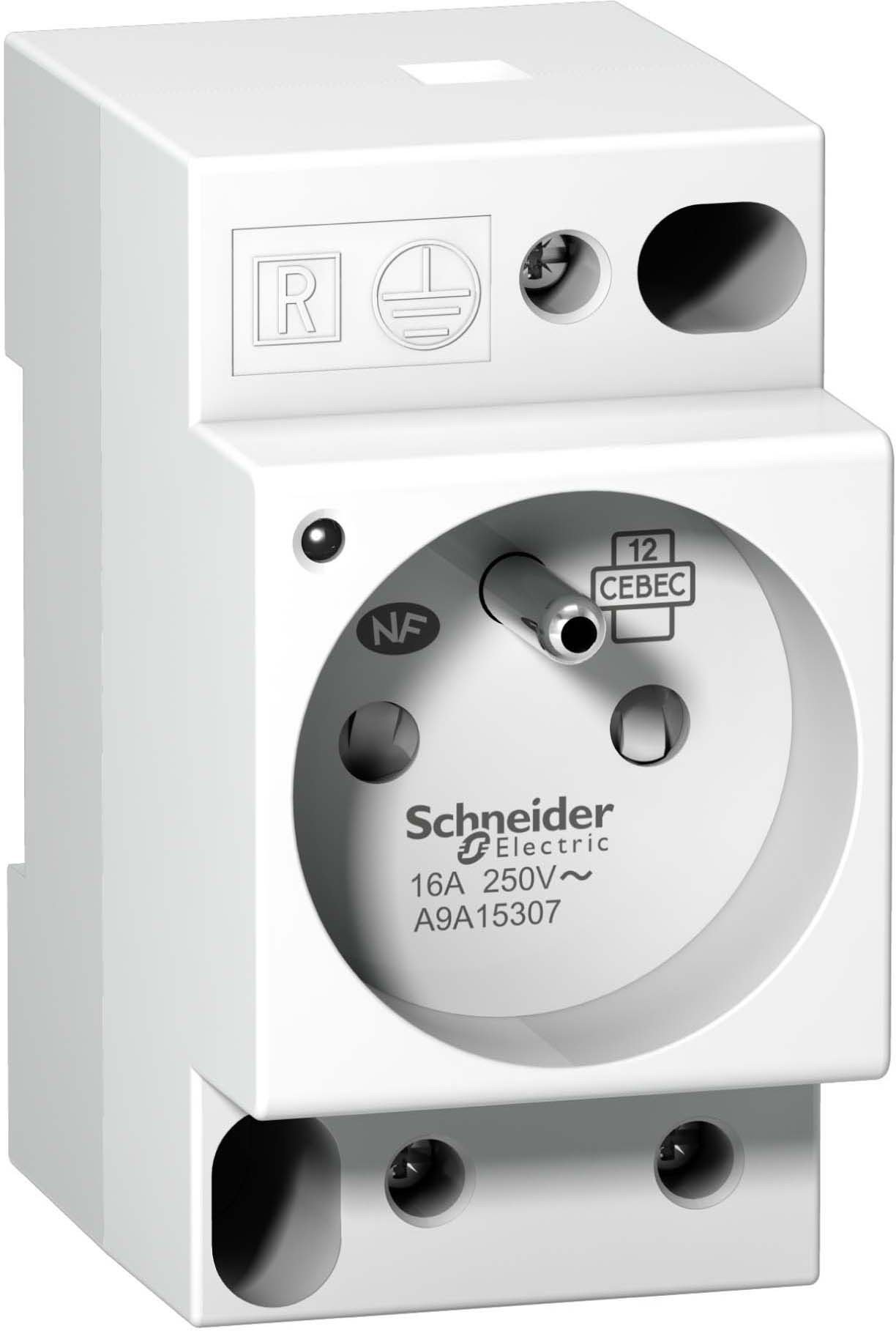 Schneider Electric a9 a15307 Outlet Modular IPC with Light Indicator EU 16 A 250 V 2 P T NF cebec