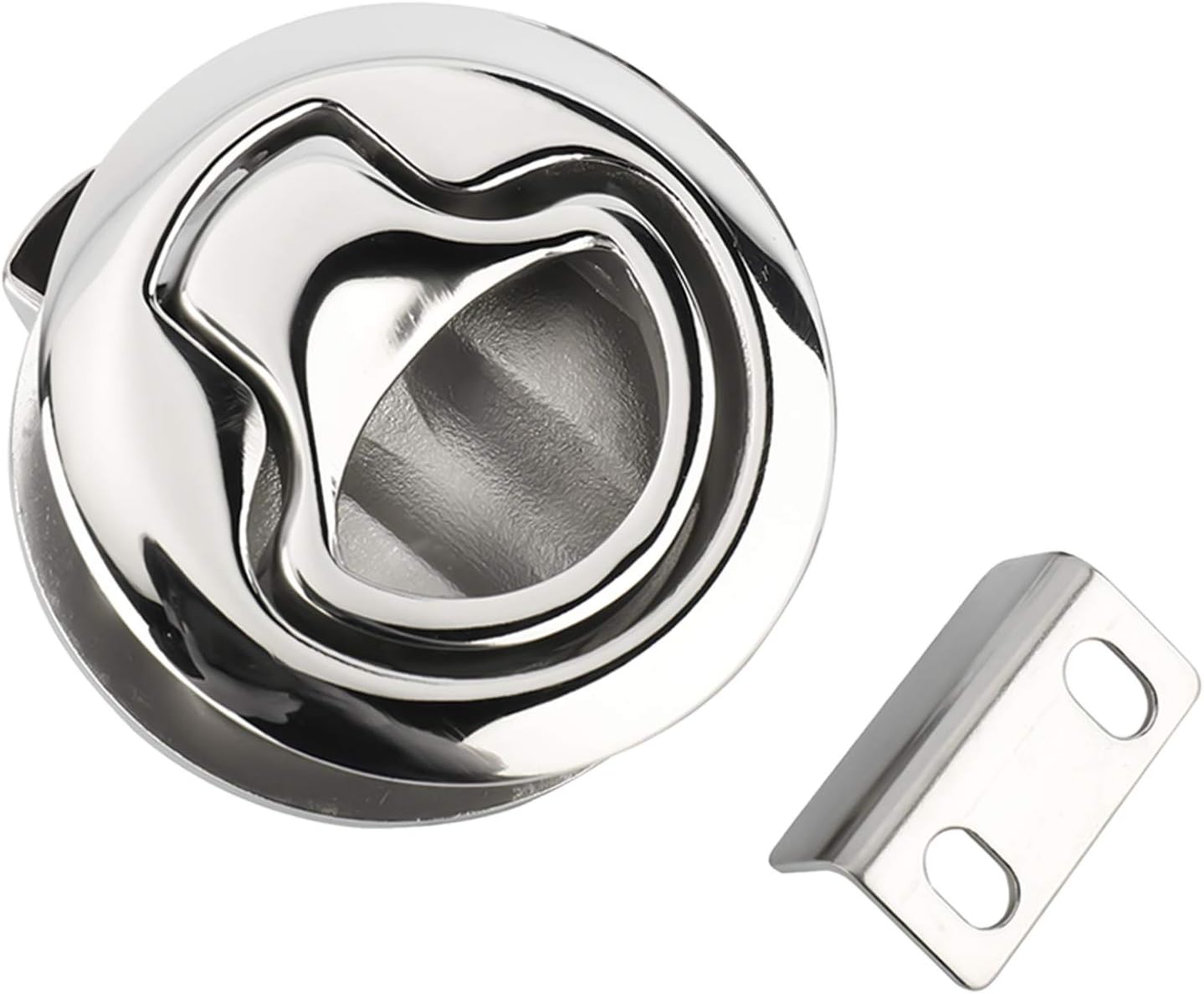 2'' Stainless Steel Flush Mounted Pull Hatch Latch Non Locking Style