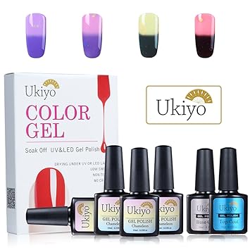 Ukiyo Top Und Base Coat 4pcs Nagellack Set Uv Lampe Rot Gel Nagellack Farbe Set Soak Off Gel Nail Lack Nail Art Manikure 8ml Amazon De Beauty