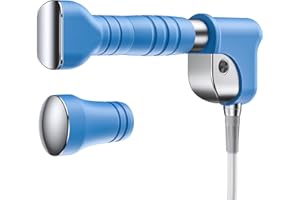Massage Handle Handpiece with 2 Interchangeable Massage Heads Concave and Convex, ED Treatment, only Compatible with Shockwav