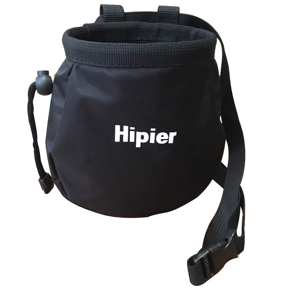 HipierFx Rock Climbing Chalk Bags with Belt Zipper Pocket and Adjustable Strap for Bouldering Weightlifting Powerlifting Gym Workout