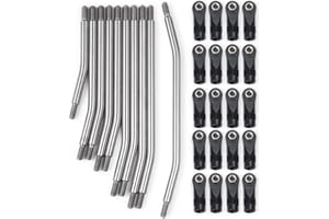 CNSZLAN 10Pcs Upgrade Aluminum Metal Link Rod Linkage 1/10 RC Axial SCX10 II AX90046 AX90047 Rock Crawlers