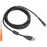 Compatible Nuance&reg; Dragon PowerMic 4 Microphone Cable - Easy to Replace (9' Straight Cord)