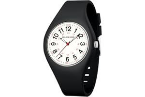 GOLDEN HOUR Waterproof Sports Analog Unisex Watches for Nurse Medical Professionals, Students - Military Time Glowing Easy to