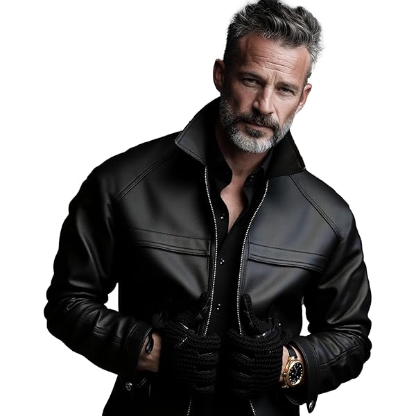 Chaqueta Piel Moto Hombre Chaqueta De Cuero De Oveja Real Estilo