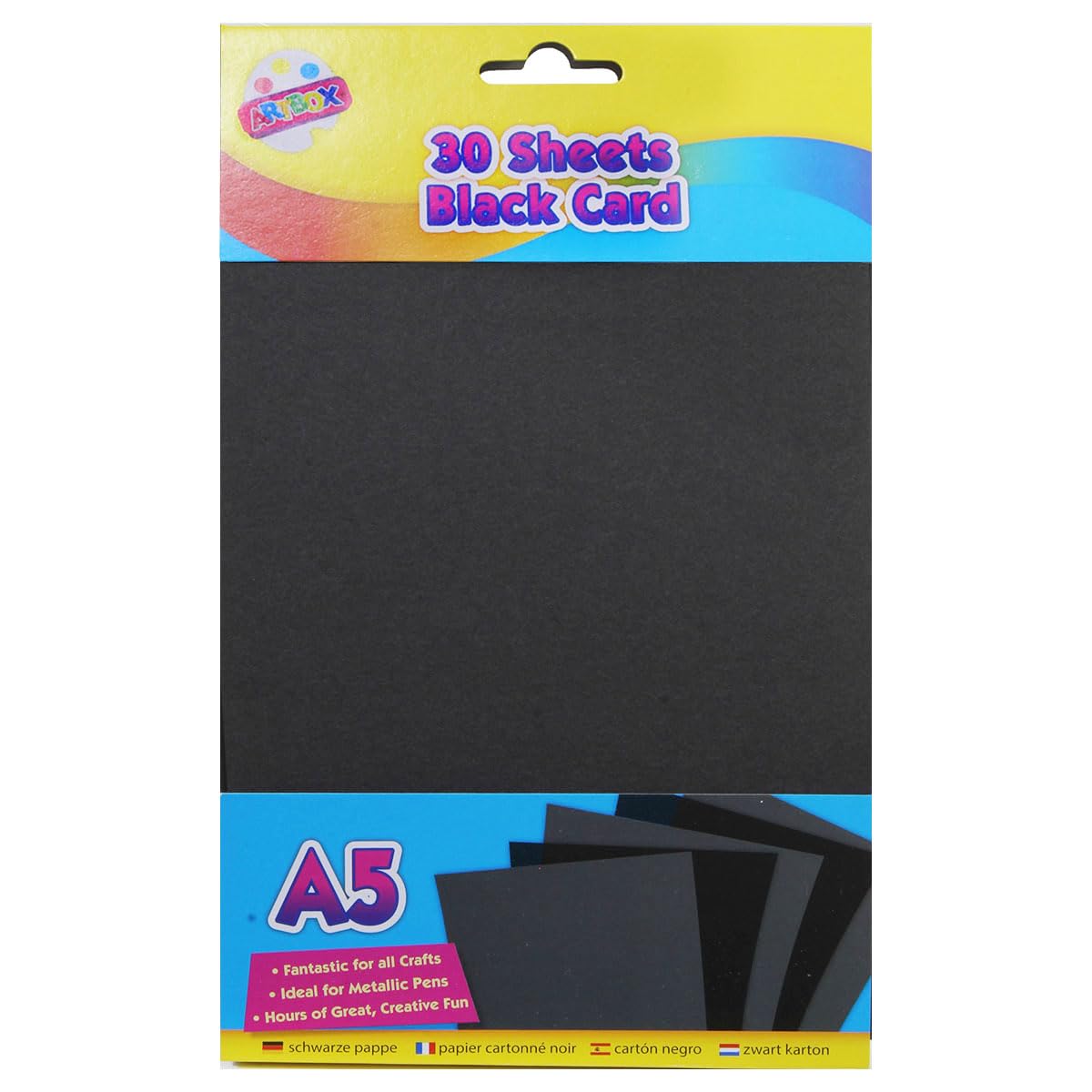 ArtBox A5 Activity Card - Black (Pack of 30 Sheets)