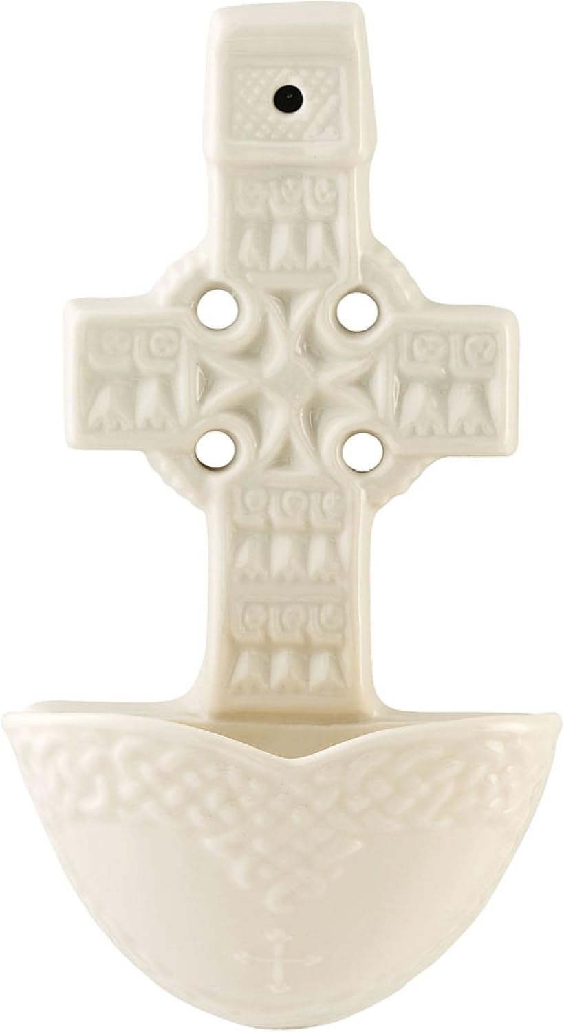 Belleek 0497 Celtic Cross Water Font