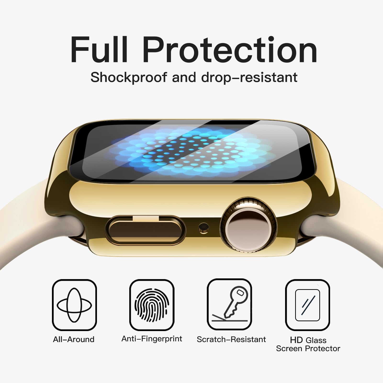 Plated Case with Screen Protector for Apple Watch Series 11 / 10 46mm, 2 Pack