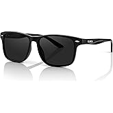 Olwen XXL Classic Square (Wayfarer) Sunglasses For Large Heads (Polarized), Extra Large, Big and Tall + Free Hard Case