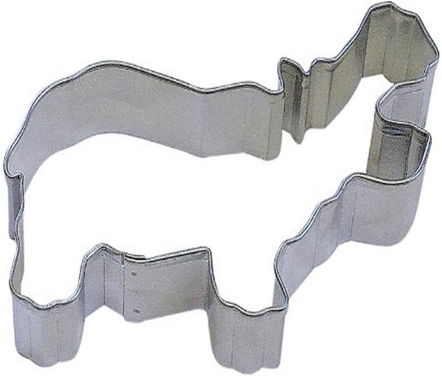 Hippo 4 Inch Cookie Cutter, Silver, 1 - Pack