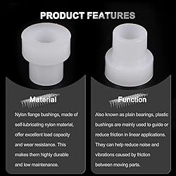 uxcell 24pcs Flanged Sleeve Bearings Plastic