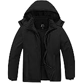 Skieer Men's Plus Size Waterproof Ski Jacket Big&Tall Warm Winter Coat with Hood